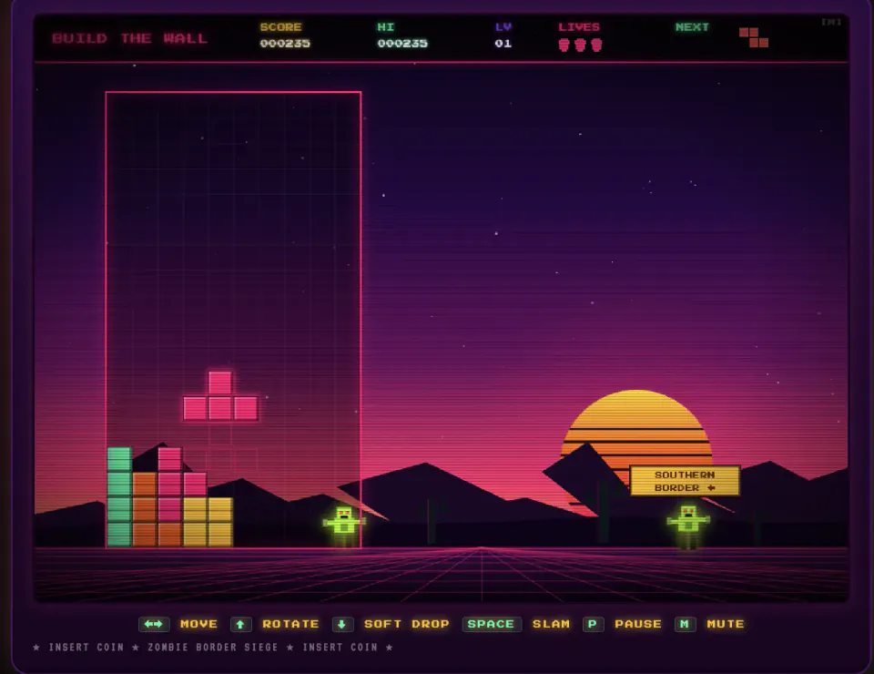 Beyaz Saray 'Duvarı İnşa Et' oyunu ile Tetris telif hakları tartışmasını ateşledi görseli