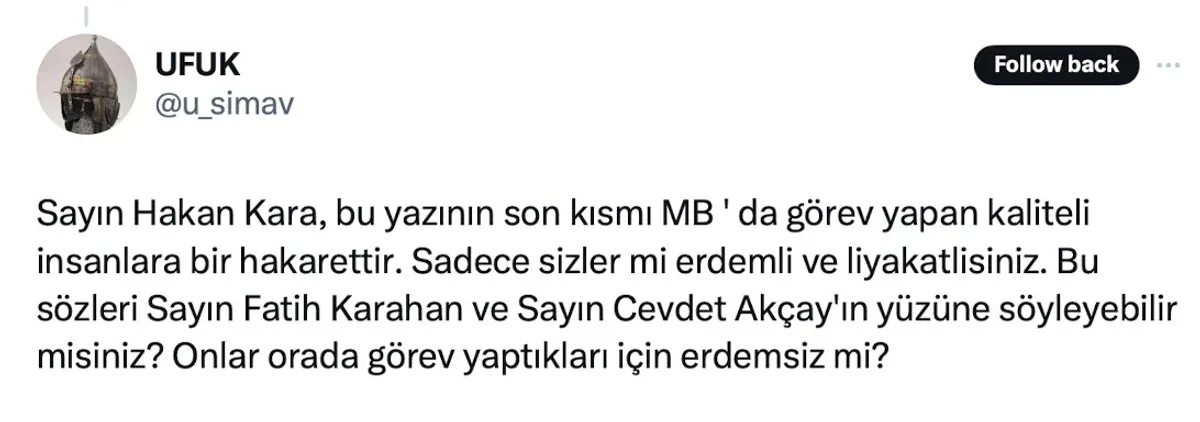 Merkez Bankası Çalışanlarına Destek Mesajı: "Ellerinden Gelenin En İyisini Yapacaklar" Merkez Bankası Çalışanlarına Destek Mesajı: "Ellerinden Gelenin En İyisini Yapacaklar"