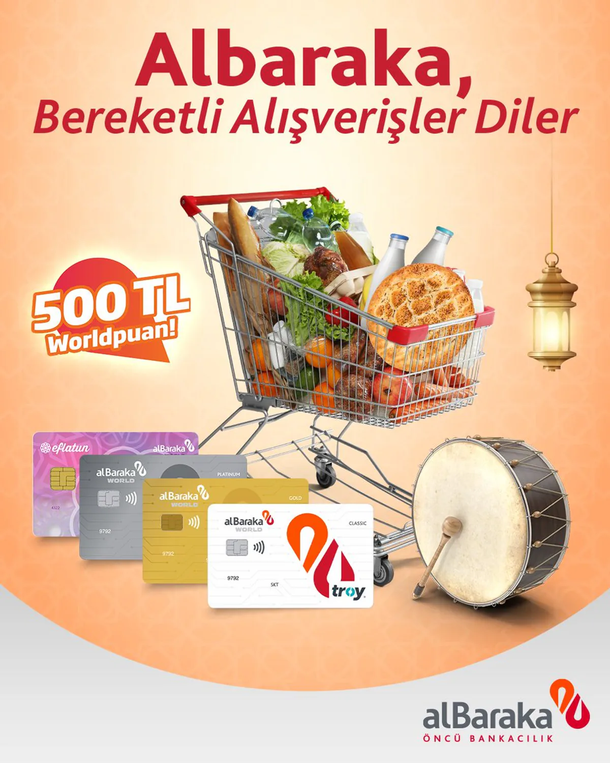 Albaraka Türk'ten Ramazan Kampanyası: Market Harcamalarından Kazanılan Worldpuanlar Albaraka Türk'ten Ramazan Kampanyası: Market Harcamalarından Kazanılan Worldpuanlar