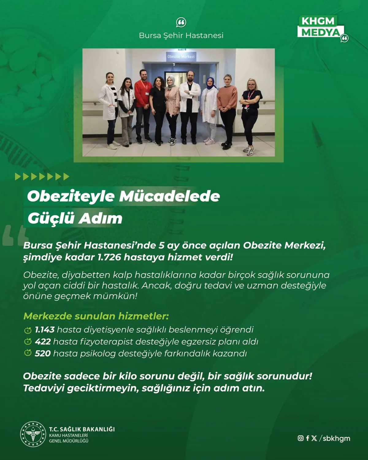 Bursa Şehir Hastanesi, Obeziteyle Mücadelede Güçlü Adımlar Atıyor Bursa Şehir Hastanesi, Obeziteyle Mücadelede Güçlü Adımlar Atıyor