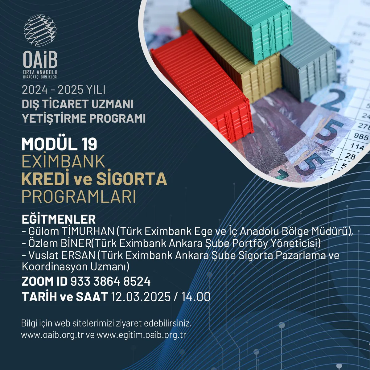 Eximbank Kredi ve Sigorta Programları Hakkında Bilgi Paylaşımı Eximbank Kredi ve Sigorta Programları Hakkında Bilgi Paylaşımı