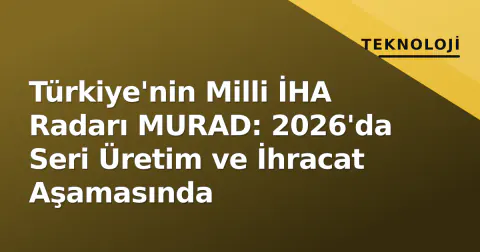 Türkiye'nin Milli İHA Radarı MURAD: 2026'da Seri Üretim ve İhracat Aşamasında
