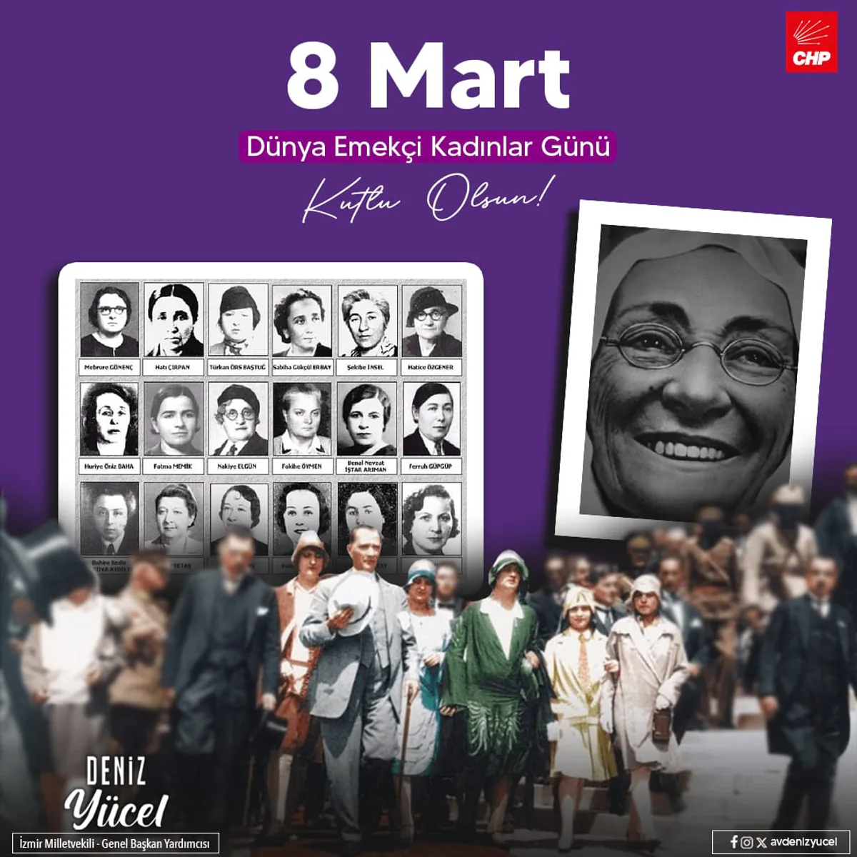 CHP Genel Başkan Yardımcısı Deniz Yücel'den 8 Mart Mesajı CHP Genel Başkan Yardımcısı Deniz Yücel'den 8 Mart Mesajı