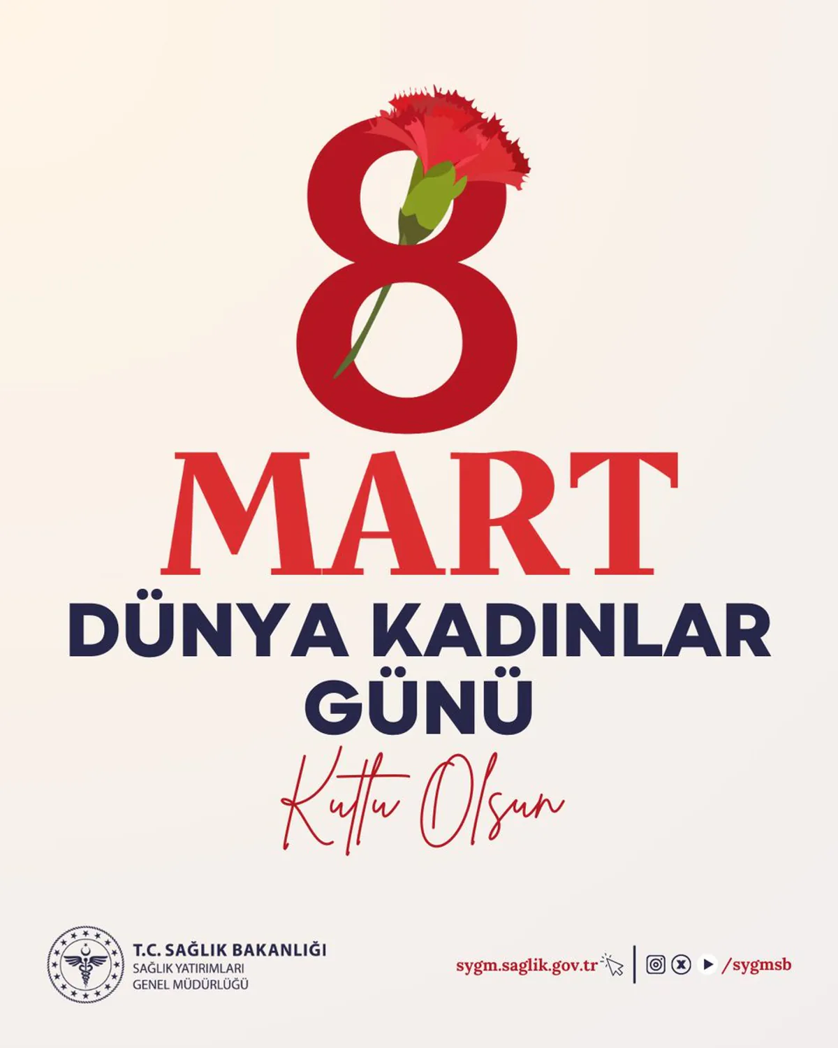 Sağlık Yatırımları Genel Müdürlüğü, 8 Mart Dünya Kadınlar Günü'nü Kutluyor Sağlık Yatırımları Genel Müdürlüğü, 8 Mart Dünya Kadınlar Günü'nü Kutluyor