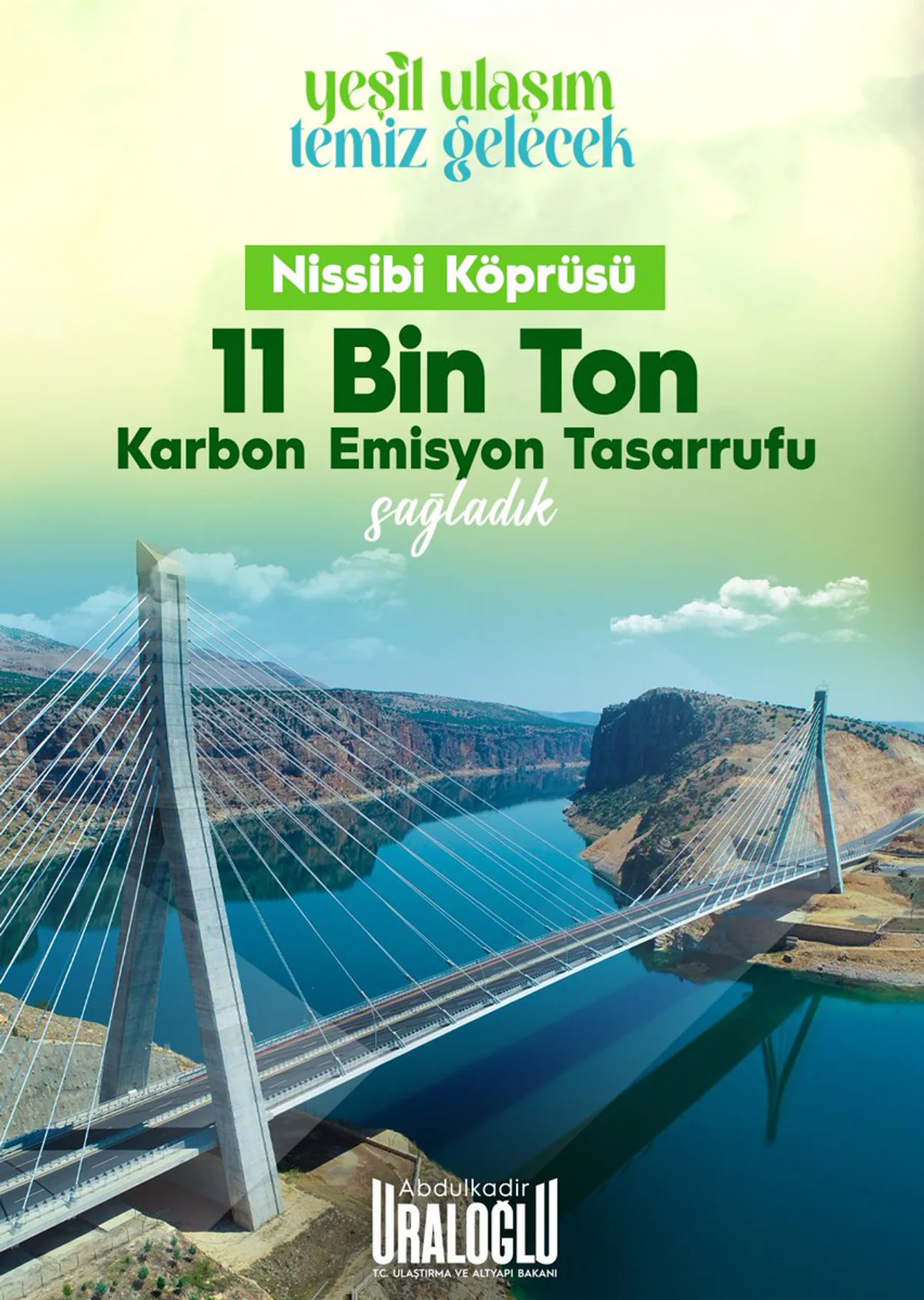 Ulaştırma ve Altyapı Bakanı Abdulkadir URALOĞLU: Yeşil Ulaşım ve Temiz Gelecek Ulaştırma ve Altyapı Bakanı Abdulkadir URALOĞLU: Yeşil Ulaşım ve Temiz Gelecek