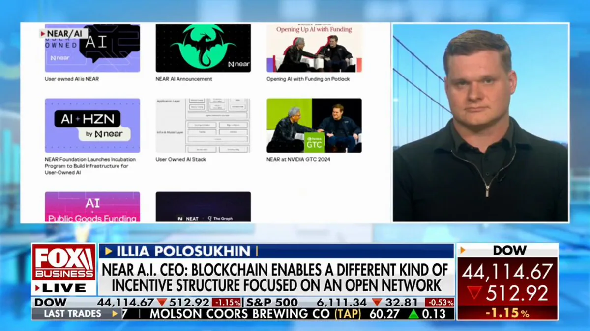 NEAR Protocol'ün Fox Business'ta Kullanıcı Sahipliği AI'nin Gücünü Tanıtması NEAR Protocol'ün Fox Business'ta Kullanıcı Sahipliği AI'nin Gücünü Tanıtması