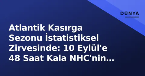 Atlantik Kasırga Sezonu İstatistiksel Zirvesinde: 10 Eylül'e 48 Saat Kala NHC'nin Değerlendirmesi ve Riskler