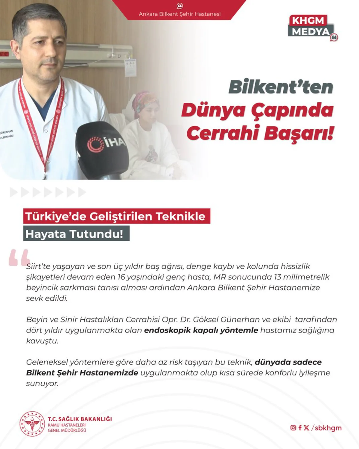 Bilkent Üniversitesi, Dünya Çapında Cerrahi Başarıyla Tanınıyor Bilkent Üniversitesi, Dünya Çapında Cerrahi Başarıyla Tanınıyor