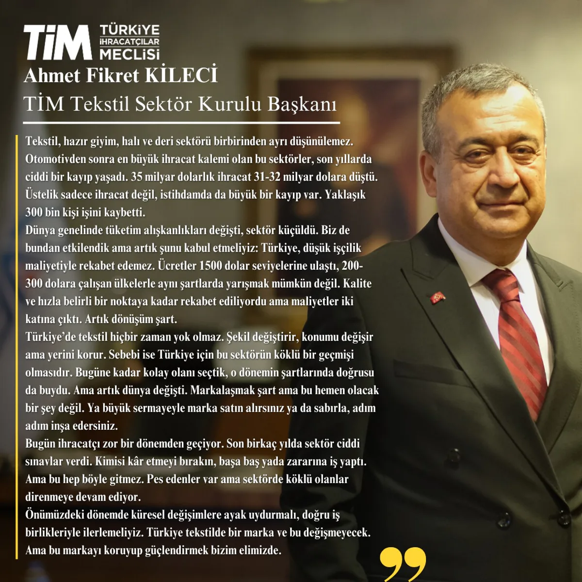 Türkiye'de Tekstil Sektörünün Dinamik Geçmişi ve Sürekliliği Türkiye'de Tekstil Sektörünün Dinamik Geçmişi ve Sürekliliği