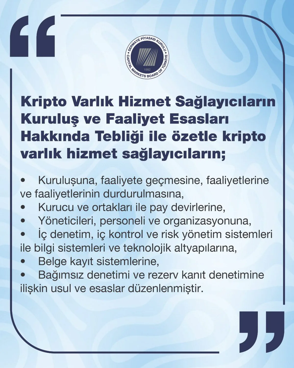 SPK'dan Kripto Varlıklara İlişkin İkincil Düzenleme SPK'dan Kripto Varlıklara İlişkin İkincil Düzenleme