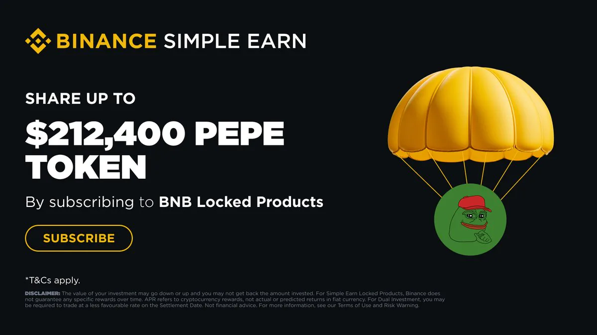 Binance, PEPE Token Kullanıcılarına Ödül Kampanyası Başlattı Binance, PEPE Token Kullanıcılarına Ödül Kampanyası Başlattı