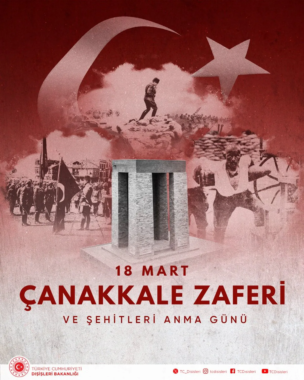 Dışişleri Bakanlığı, 18 Mart Şehitlerini Anma Günü'nde Mesaj Yayınladı Dışişleri Bakanlığı, 18 Mart Şehitlerini Anma Günü'nde Mesaj Yayınladı