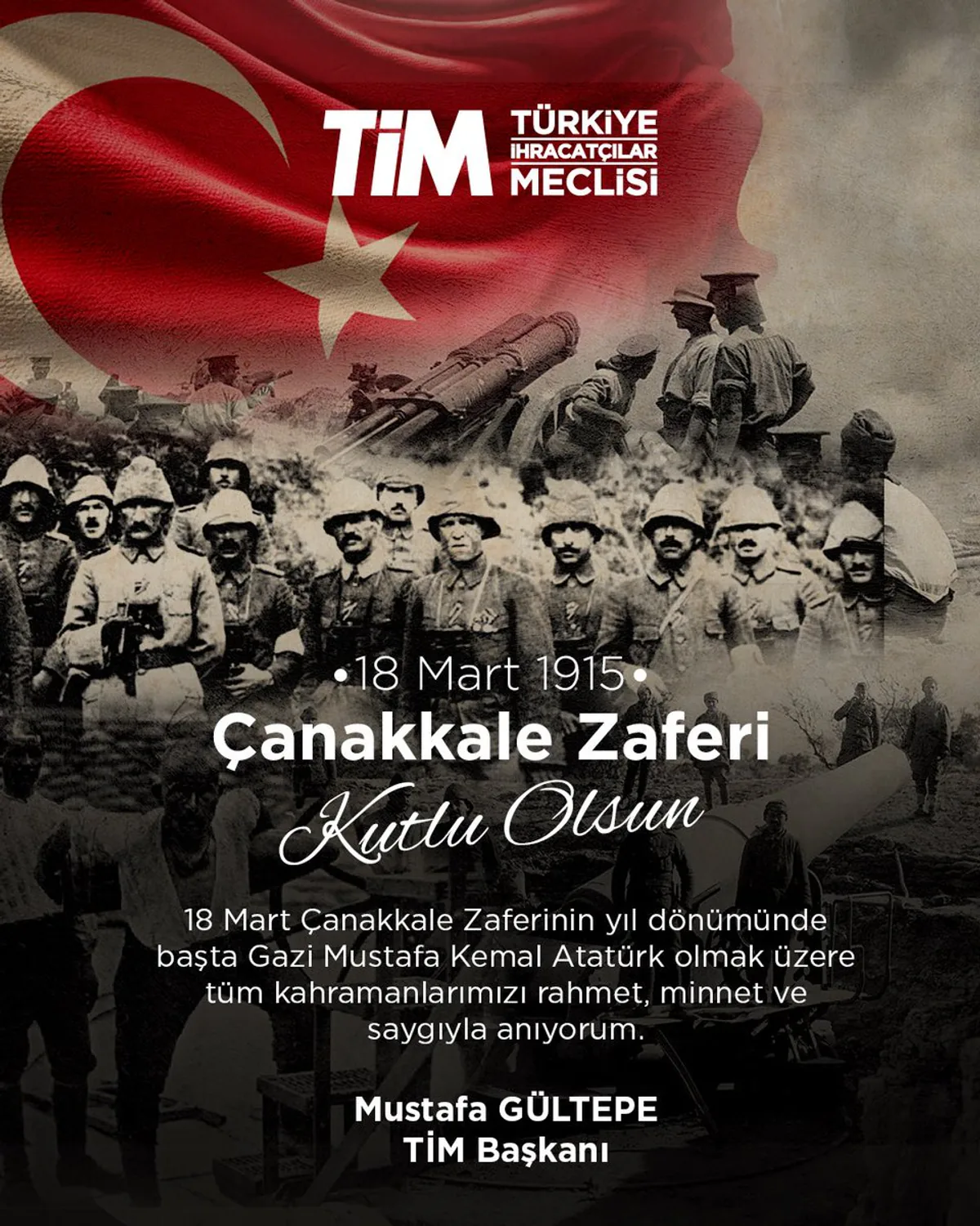 TİM, Çanakkale Zaferi'nin Yıl Dönümü'nde Saygılarını Sundu TİM, Çanakkale Zaferi'nin Yıl Dönümü'nde Saygılarını Sundu