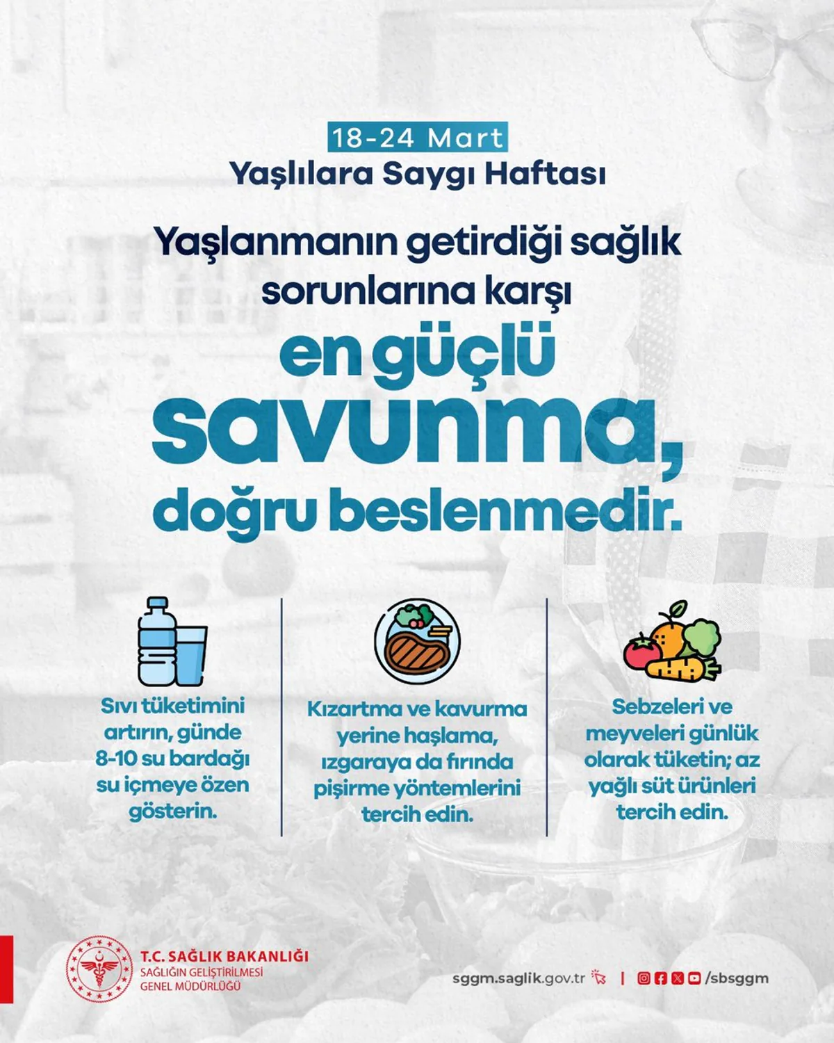 Sağlık Bakanlığı, Yaşlılıkla İlgili Beslenme Önerileri Paylaştı Sağlık Bakanlığı, Yaşlılıkla İlgili Beslenme Önerileri Paylaştı