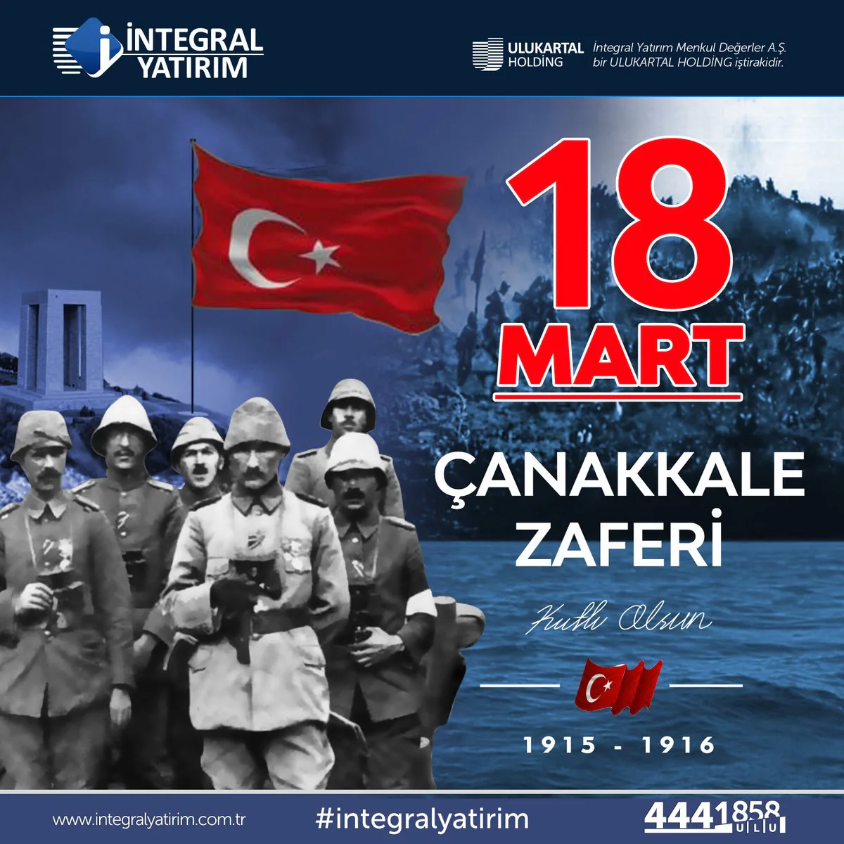 Integral Yatırım, Çanakkale Zaferi'nin 110. Yılında Saygı Duruşu Integral Yatırım, Çanakkale Zaferi'nin 110. Yılında Saygı Duruşu
