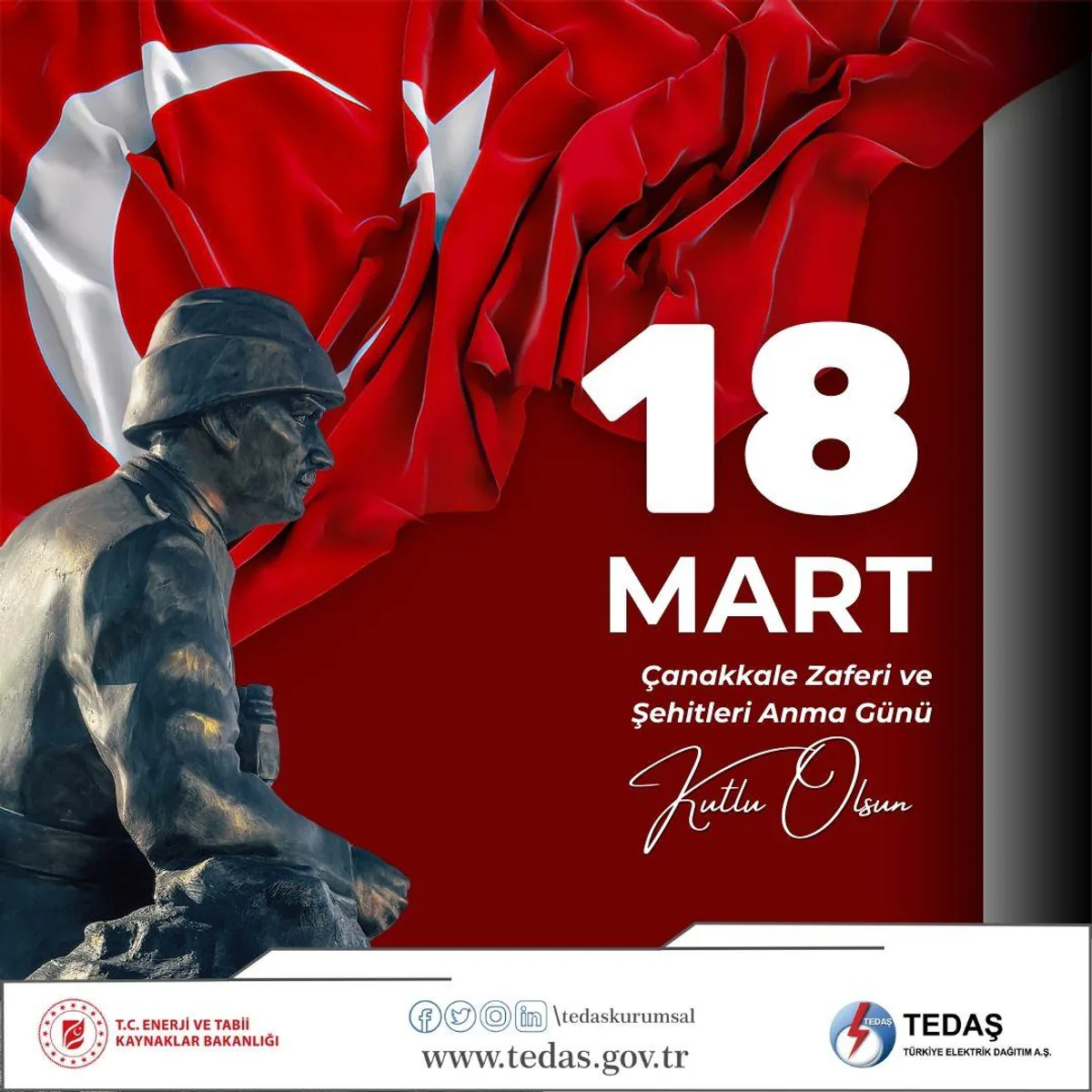 TEDAŞ, Çanakkale Zaferi'nin 110. Yılında Şehitleri Anıyor TEDAŞ, Çanakkale Zaferi'nin 110. Yılında Şehitleri Anıyor