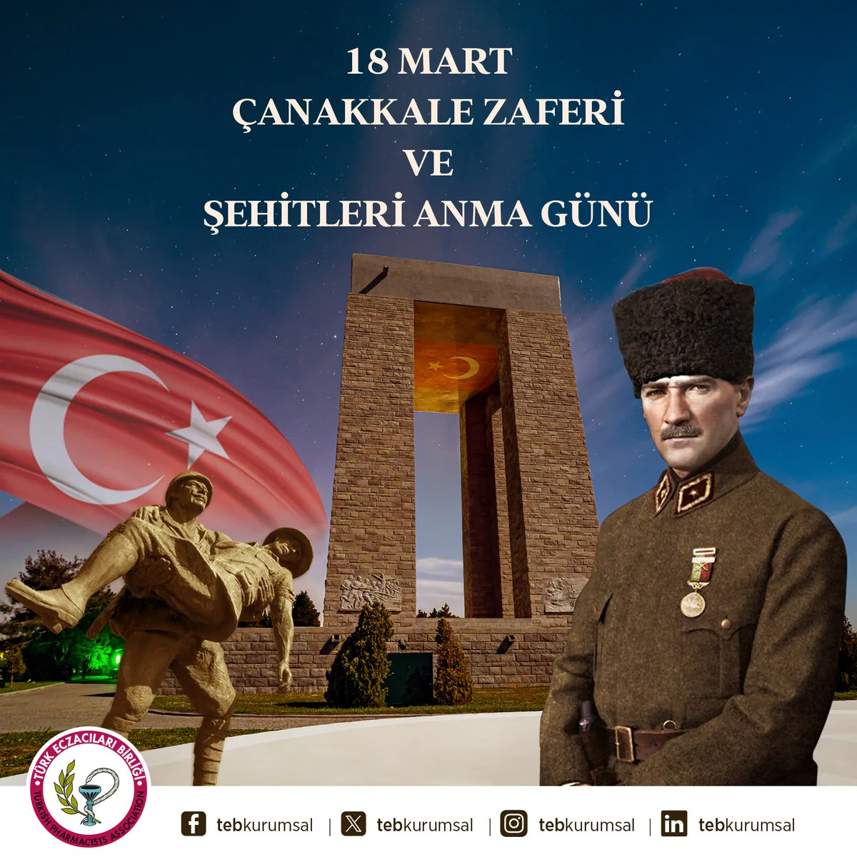 Türk Eczacıları Birliği'nden Çanakkale Zaferi Kutlaması Türk Eczacıları Birliği'nden Çanakkale Zaferi Kutlaması