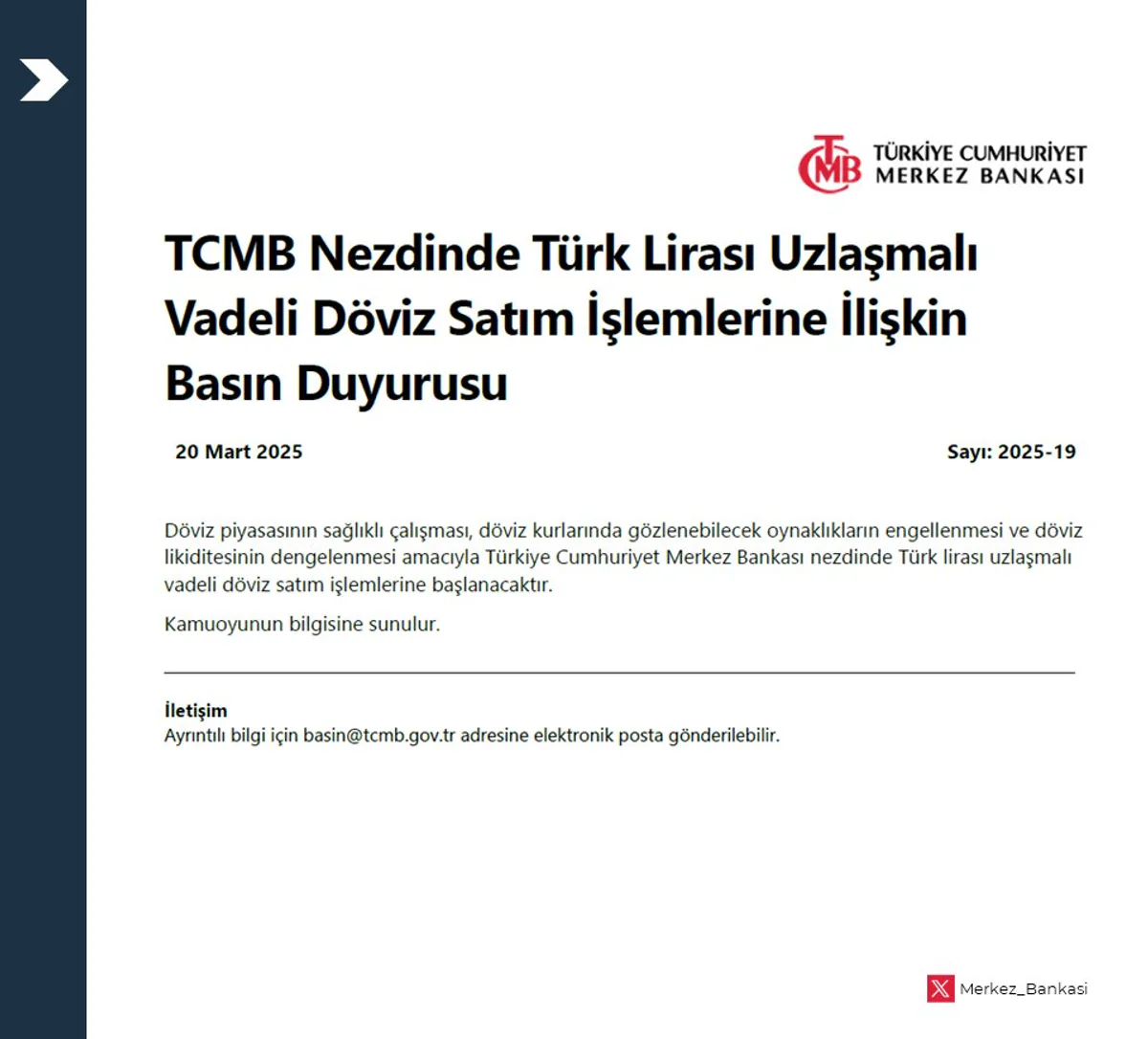 Merkez Bankası, TL'de İstikrarı Korumak İçin Yeni Düzenleme Yaptı Merkez Bankası, TL'de İstikrarı Korumak İçin Yeni Düzenleme Yaptı