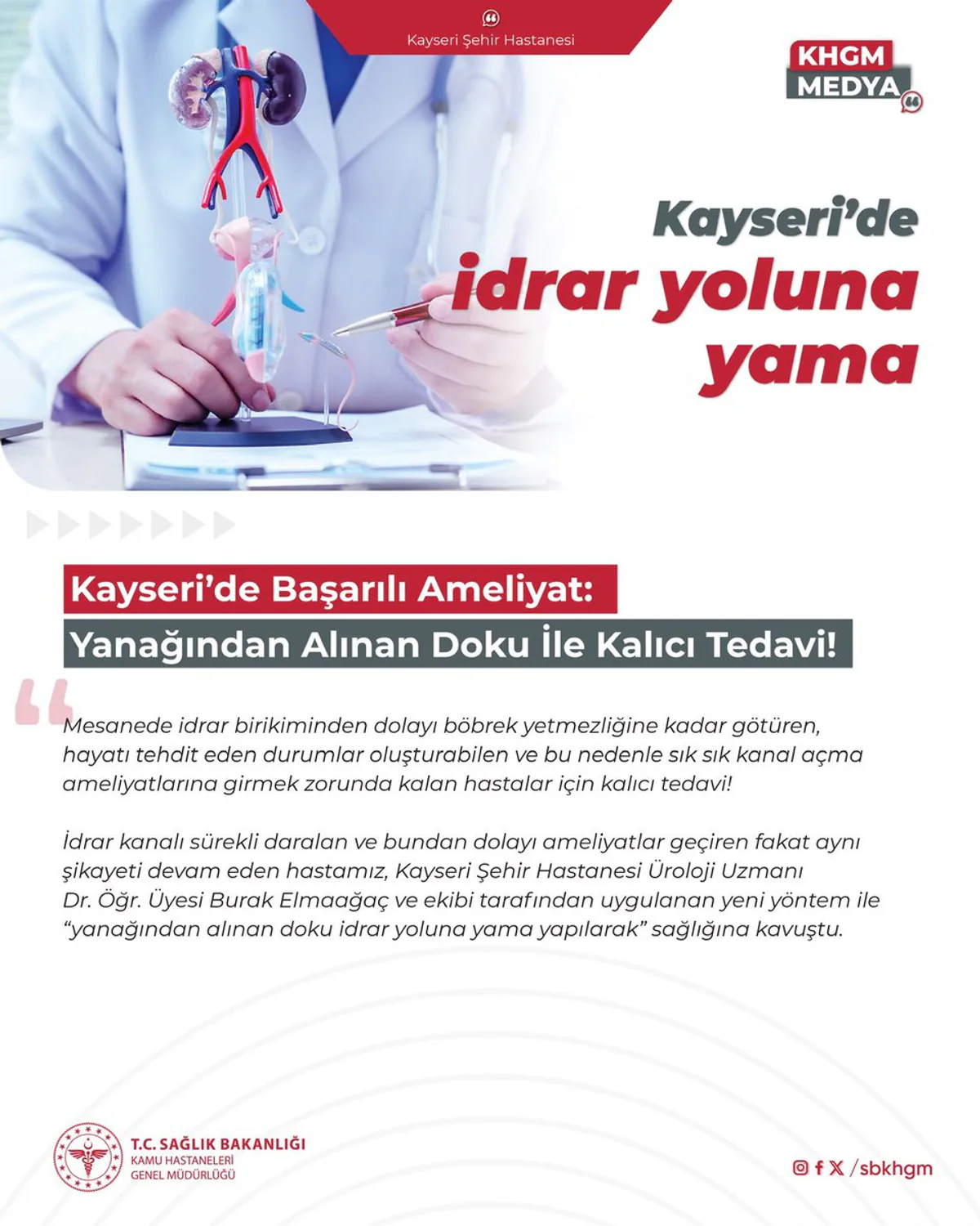 Kayseri'de Yüzden Alınan Dokusuyla Yeni Umut: Başarılı Ameliyatla Kalıcı Tedavi Kayseri'de Yüzden Alınan Dokusuyla Yeni Umut: Başarılı Ameliyatla Kalıcı Tedavi