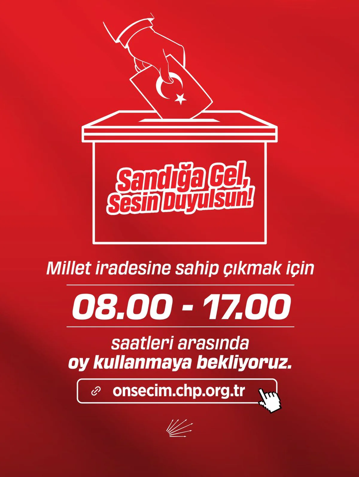 CHP, Seçmenlere Oy Çağrısı Yaptı: "Millet İradesine Sahip Çıkalım" CHP, Seçmenlere Oy Çağrısı Yaptı: "Millet İradesine Sahip Çıkalım"