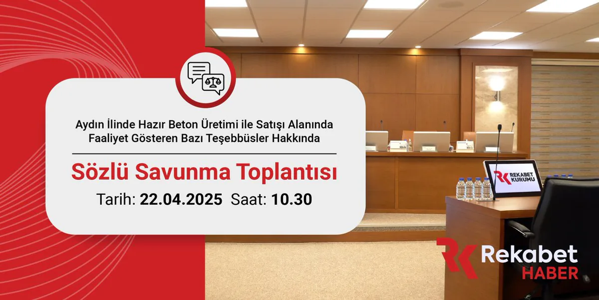 Aydın'da Hazır Beton Soruşturması: Şirketlerin Sözlü Savunmaları Başlıyor Aydın'da Hazır Beton Soruşturması: Şirketlerin Sözlü Savunmaları Başlıyor