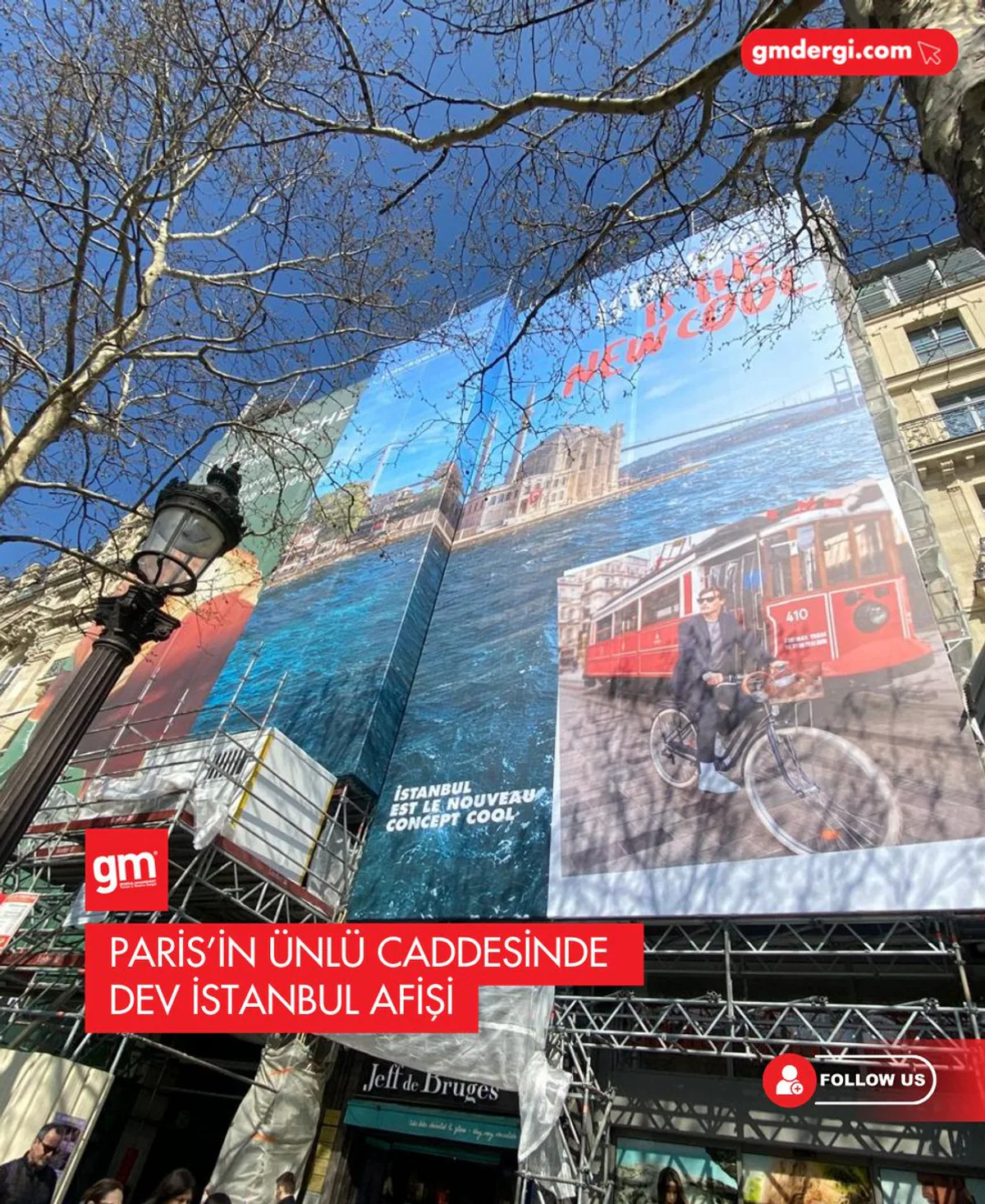 Şanzelize Caddesi, İstanbul Temalı Afişlerle Canlanıyor Şanzelize Caddesi, İstanbul Temalı Afişlerle Canlanıyor