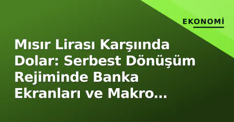 Mısır Lirası Karşıında Dolar: Serbest Dönüşüm Rejiminde Banka Ekranları ve Makro Ekonomik Dengeler