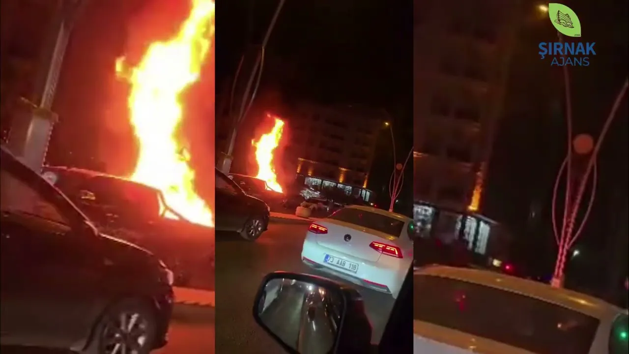 Silopi'de İpekyolu Üzerinde Korkutan Araç Yangını: Jeneratör Alev Aldı Silopi'de İpekyolu Üzerinde Korkutan Araç Yangını: Jeneratör Alev Aldı