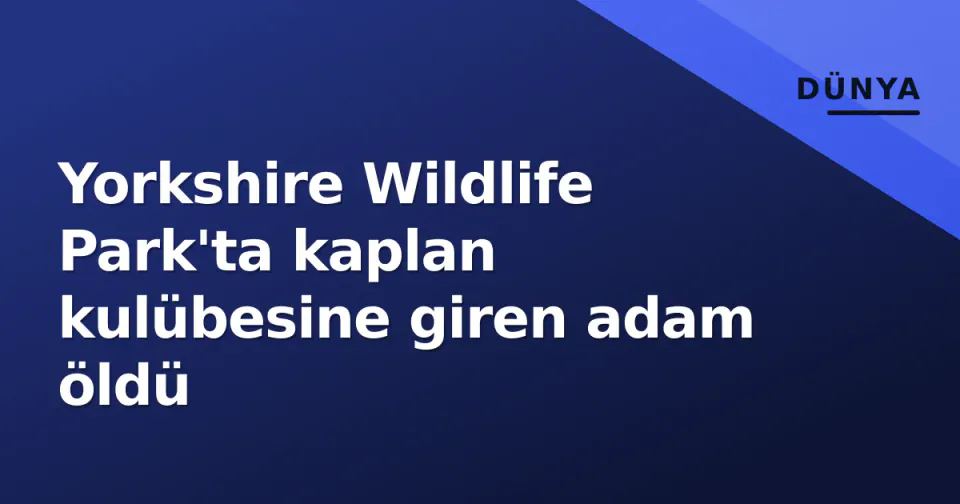 Yorkshire Wildlife Park'ta kaplan kulübesine giren adam öldü görseli