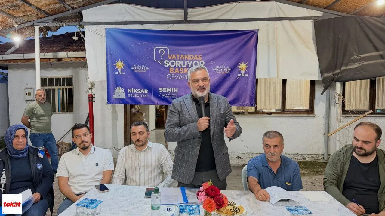 Niksar'da Çözüm Odaklı Buluşma: Başkan Tepebaşı Fatih Mahallesi Sakinlerini Dinledi Niksar'da Çözüm Odaklı Buluşma: Başkan Tepebaşı Fatih Mahallesi Sakinlerini Dinledi