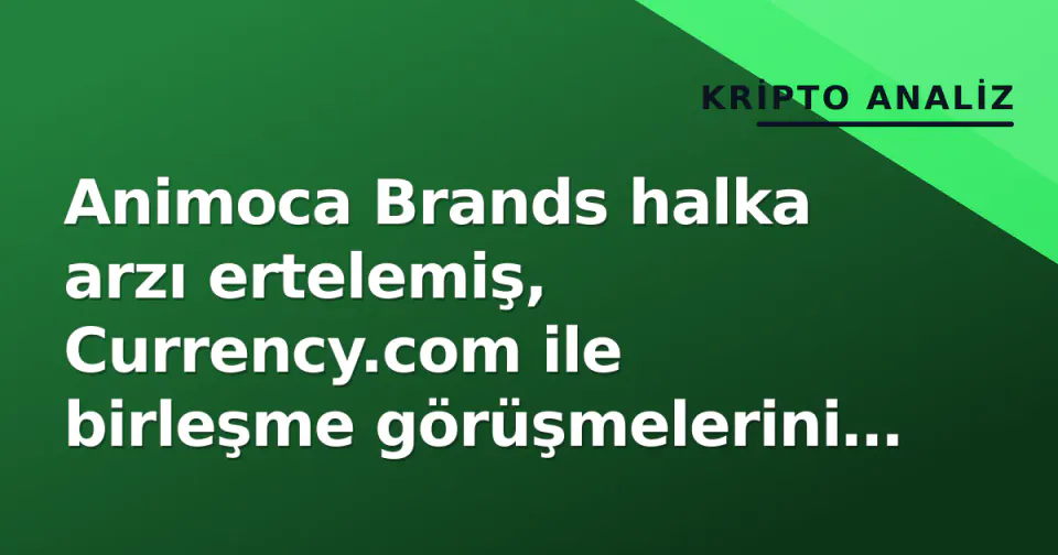 Animoca Brands halka arzı ertelemiş, Currency.com ile birleşme görüşmelerini askıya almış görseli