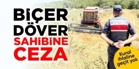 Bilecik'te Biçerdöver Denetimi: Su Tankeri Bulundurmayan Sahibine Ceza