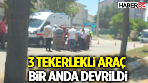 Isparta'da Korkutan Kaza: 3 Tekerlekli Araç Devrildi Isparta'da Korkutan Kaza: 3 Tekerlekli Araç Devrildi
