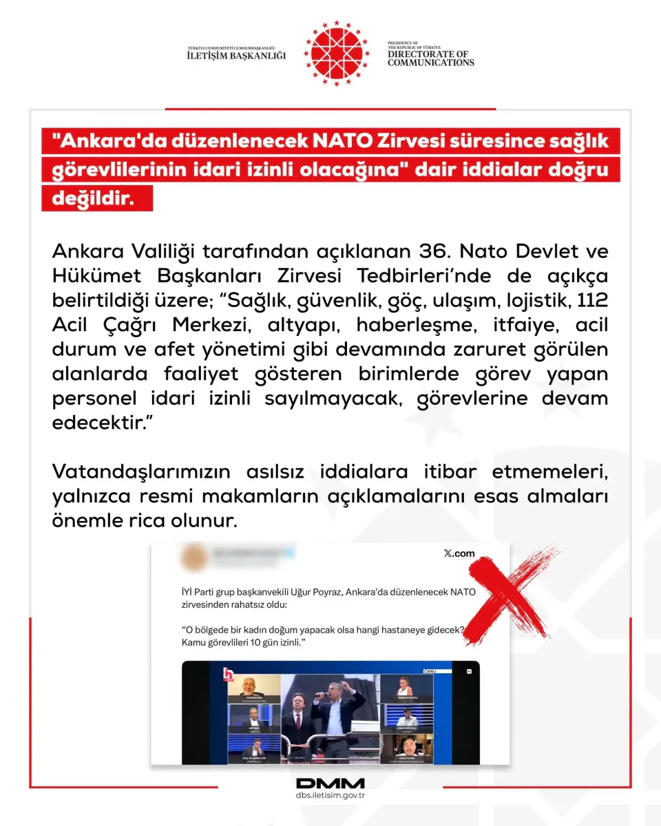 Ankara'da NATO Zirvesi Nedeniyle Sağlık Hizmetleri Duracak mı? görseli