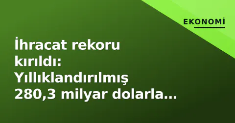 İhracat rekoru kırıldı: Yıllıklandırılmış 280,3 milyar dolarla Cumhuriyet tarihinin zirvesi