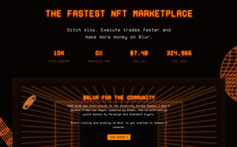 Ethereum'un Eski En Büyük NFT Pazarı Blur 12 Kasım'da Kapanıyor: Hacim %99 Düştü