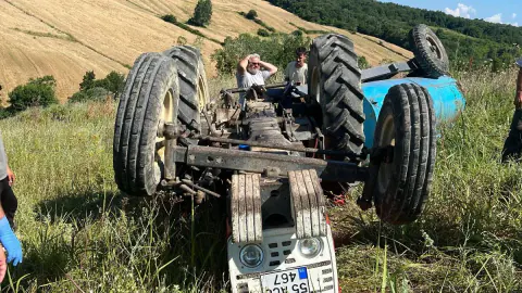 Samsun Bafra'da Traktör Devrildi: 1 Ölü