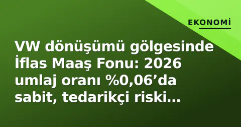 VW dönüşümü gölgesinde İflas Maaş Fonu: 2026 umlaj oranı %0,06’da sabit, tedarikçi riski artıyor