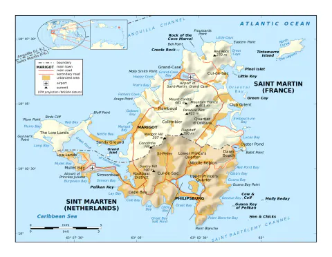 Tek Ada İki Devlet: Sint Maarten ve Saint Martin Arasındaki Sınır Tek Ada İki Devlet: Sint Maarten ve Saint Martin Arasındaki Sınır