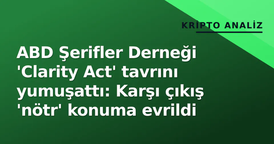 ABD Şerifler Derneği 'Clarity Act' tavrını yumuşattı: Karşı çıkış 'nötr' konuma evrildi görseli