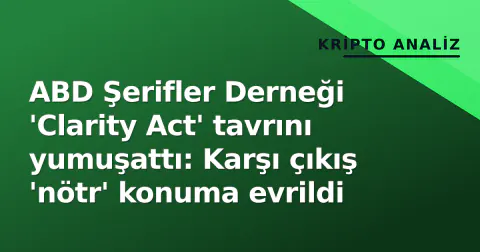 ABD Şerifler Derneği 'Clarity Act' tavrını yumuşattı: Karşı çıkış 'nötr' konuma evrildi