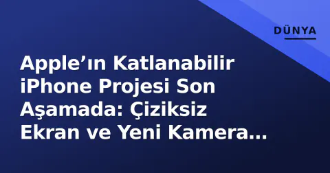 Apple’ın Katlanabilir iPhone Projesi Son Aşamada: Çiziksiz Ekran ve Yeni Kamera Detayları Sızdı
