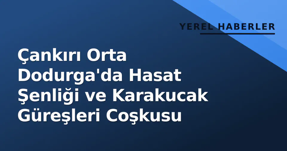 Çankırı Orta Dodurga'da Hasat Şenliği ve Karakucak Güreşleri Coşkusu görseli