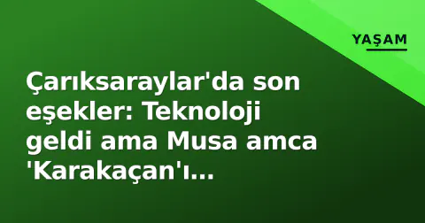 Çarıksaraylar'da son eşekler: Teknoloji geldi ama Musa amca 'Karakaçan'ı bırakmıyor