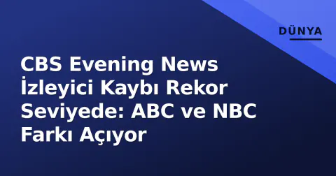 CBS Evening News İzleyici Kaybı Rekor Seviyede: ABC ve NBC Farkı Açıyor