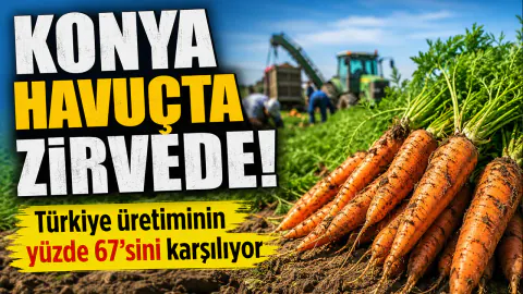 Konya Havuç Üretiminde Türkiye'nin Lideri: Üretimin Yüzde 67'si Buradan Konya Havuç Üretiminde Türkiye'nin Lideri: Üretimin Yüzde 67'si Buradan