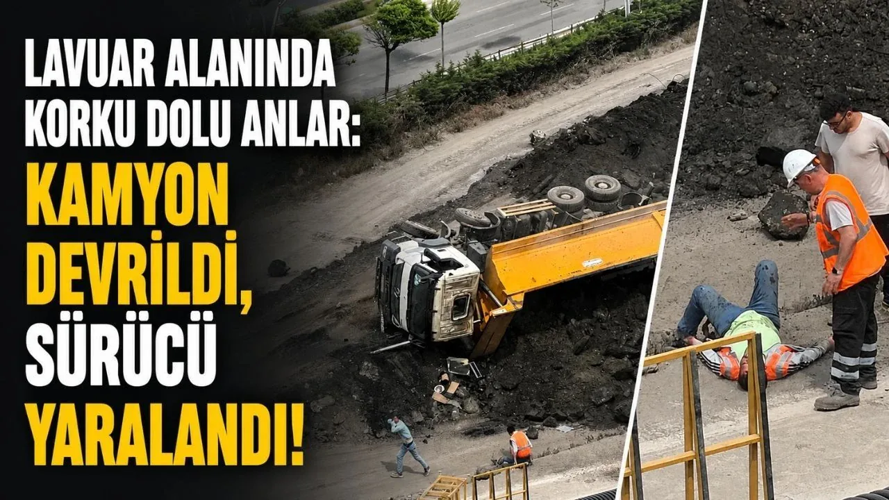 Zonguldak Lavuar Alanı Projesi'nde Kamyon Devrildi: Sürücü Yaralandı Zonguldak Lavuar Alanı Projesi'nde Kamyon Devrildi: Sürücü Yaralandı