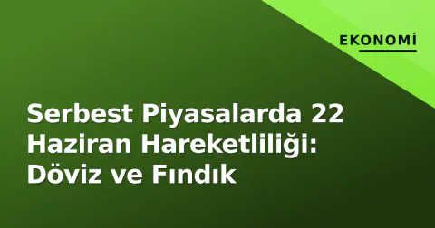 Serbest Piyasalarda 22 Haziran Hareketliliği: Döviz ve Fındık