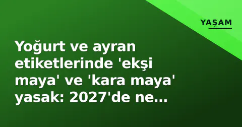 Yoğurt ve ayran etiketlerinde 'ekşi maya' ve 'kara maya' yasak: 2027'de ne değişecek?