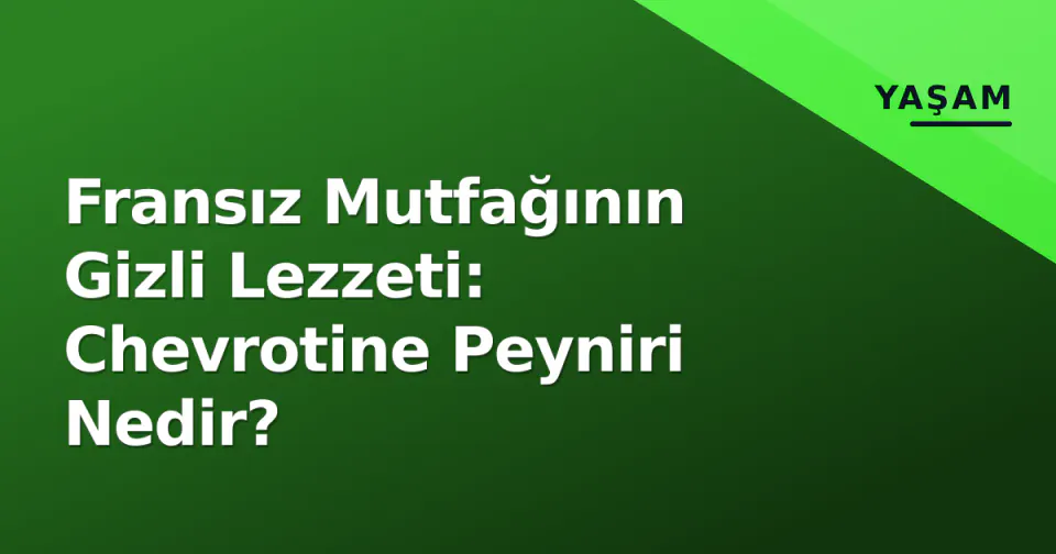 Fransız Mutfağının Gizli Lezzeti: Chevrotine Peyniri Nedir? görseli